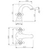 Grifo Mezclador De Lavabo 2 Mandos Elk Cromado Schütte