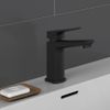 Grifo Mezclador De Lavabo Raven Negro Mate Schütte