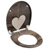 Asiento De Wc Duroplast Con Cierre Suave Estampado Wood Heart Schütte