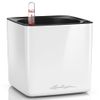 Macetero De Mesa Cube Glossy 14 All-in-one Blanco Brillante Lechuza