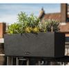 Jardinera Balconera Stone 50 All-in-one Negro Lechuza