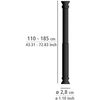 Barra Para Cortina De Ducha Telescópica Wenko 110-185 Cm Negro