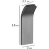 Percha De Pared Adhesiva Wenko De Aluminio En Color Gris 3 X 2 X 8 Cm