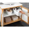 Organizador Con Asa De Madera Blanco Talla M