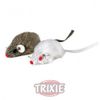 Ratón Peluche Con Cascabel, 5 Cm, 2 Uds, Bl./gris