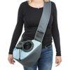 Bolso Bandolera Delantero Para Mascotas Gris Claro Y Azul Trixie