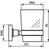 Ideal Standard A9120aa Iom Portavaso Cristal Traslúcido/cromo