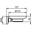 Ideal Standard A9123aa Iom Jabonera Cristal Transparente-cromo