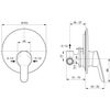 Ideal Standard A7184aa Alpha Grifo Monomando Ducha Empotrado Cromo