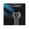 Auriculares Sin Led Horas Reproducción Veanxin Impermeable Bluetooth Tela Negro