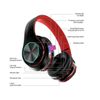 Auriculares No Plegables Cómoda Luz Led Colorida Veanxin Ranura Bluetooth Con Tarjetero Multicolor