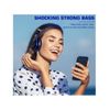 Veanxin Auriculares Intrauditivos Bluetooth Inalámbricos Plegables De Alta Fidelidad Con Micrófono Incorporado Control De Volumen Fm Azul Veanxin