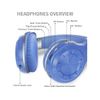Auscultadores Bluetooth Veanxin T2s7294 (on Ear - Microauriculares - Cancelación De Ruido - Azul)