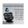 Auriculares Sin Clip Drivers Intra Mm Led Veanxin Impermeable Bluetooth Tela Negro