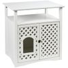 Mueble Arenero Para Gatos Helena 64x46x65 Cm Blanco 82662 Kerbl