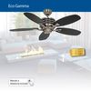 Ventilador De Techo Casafan 9510345 Eco Gamma 103 Nb-sw Nogal O Negro Lacado/ Cromo Satinado