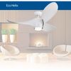 Ventilador De Techo Con Luz Casafan 313254 Eco Helix Blanco