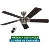 Ventilador De Techo Sin Luz Casafan 9513265 Rotary 132 Wengué/ Cromo Satinado Bn-wn