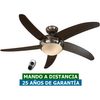 Ventilador De Techo Con Luz Casafan 9513278 Elica 132cm Wengué/ Cromo Cepillado