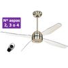 Ventilador De Techo Casafan 9413250 Libelle 132 Acrílico Transparente / Cromo Satinado