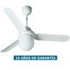 Ventilador De Techo Con Luz Vortice 61301 Nordik Design 1s 140cm Blanco