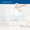 Ventilador De Techo Con Luz Casafan 93132322 Aerodynamix Eco 132 We Blanco