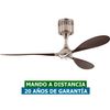 Ventilador De Techo Con Luz Casafan 9313237 Helico Paddel Nogal/ Cromo Cepillado