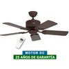 Ventilador De Techo Casafan 510383 Eco Elements 103cm Nogal O Haya/ Marrón Antiguo