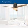 Ventilador De Techo Con Luz Casafan 93132343 Aerodynamix Eco 132 Bg Madera Natural/ Gris Basalto