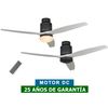 Ventilador De Techo Con Luz Casafan 93132342 Aerodynamix Eco 132 Bg Gris Claro/ Gris Basalto