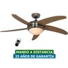 Ventilador De Techo Con Luz Casafan 9513292 Elica 132 Bn-ah Arce/ Cromo Cepillado