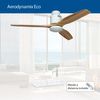 Ventilador De Techo Con Luz Casafan 93132323 Aerodynamix Eco 132 We Madera Natural/ Blanco