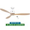 Ventilador De Techo Casafan 313251 Aeroplan Eco Madera Maciza/ Blanco