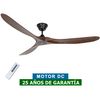 Ventilador De Techo Casafan 318017 Eco Genuino 180 Madera Maciza Nogal/ Negro Mate