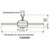 Ventilador De Techo Con Luz Casafan 9510561 Titanium 105 Blanco Satinado / Blanco