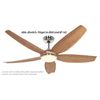 Ventilador De Techo Casafan Eco Volare 116 Bn-en  Roble Natural 511684