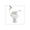 Elevador Wc  Con Tapa  Reposabrazos Abatibles Y Ajustable  3 Alturas  6, 10 Y 15 Cm Color Blanco Y Gris