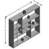 Estantería De Pared Con 9 Compartimentos Roble 269-001 Fmd