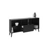 Mueble De Tv 1 Cajón 5 Baldas - Dark - L 153,5  X A 31,5  X H 52  Cm