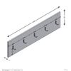 Perchero De Pared Roble Artesanal 108,9x1,5x28,1 Cm Fmd