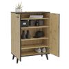 Mueble Zapatero 5 Compartimentos Roble Artesanal 68,5x33x93,5 Cm Fmd