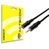 Actecom Cable Audio Stereo Mini Jack 3.5 1m Aprox. Negro Macho-hembra Alargador