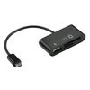 Actecom Cable Adaptador Otg + Lector De Tarjetas A Micro Usb Universal