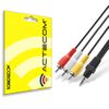 Actecom Cable Audio Y Video Estereo Mini Jack 3.5 Mm A 3 Rca Macho 0,50 Metros
