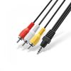Actecom Cable Audio Y Video Estereo Mini Jack 3.5 Mm A 3 Rca Macho 0,50 Metros