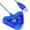 Actecom Adaptador Conversor De Mando *azul* Ps1 Ps2 Psx Para Pc Ps3 Conector Doble