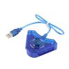 Actecom Adaptador Conversor De Mando *azul* Ps1 Ps2 Psx Para Pc Ps3 Conector Doble