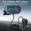 Transmisor Fm Para Automóvil Usb Qc3.0 Pd Cargador De Automóvil De Carga Rápida Aux Receptor De Audio Reproductor De Mp3 Manos Libres Bluetooth 5.0 Kit De Automóvil (negro)