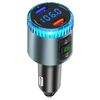 Transmisor Fm Luz Colorida 2 Usb Carga Rápida Qc3.0 Cargador De Coche Modulador Fm Kit De Coche Compatible Con Bluetooth Manos Libres (negro)