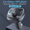 Transmisor Fm Para Automóvil Reproductor De Mp3 Para Automóvil Qc3.0 Tipo C Pd Carga Rápida 2 Cargador Usb Bluetooth Manos Libres Modulador Fm Inalámbrico (negro)